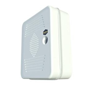 Bectro PVC Junction Box Rack All-in-One Organizer for 4/8 Channel CCTV Systems, DVR, NVR, POE Switch & SMPS | 3 Fused Power Sockets | Indoor & Outdoor Compatible