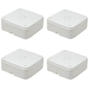 Sinloe PVC Square Junction Box 4x4 Inches 4 Nos Pack for CCTV Cameras